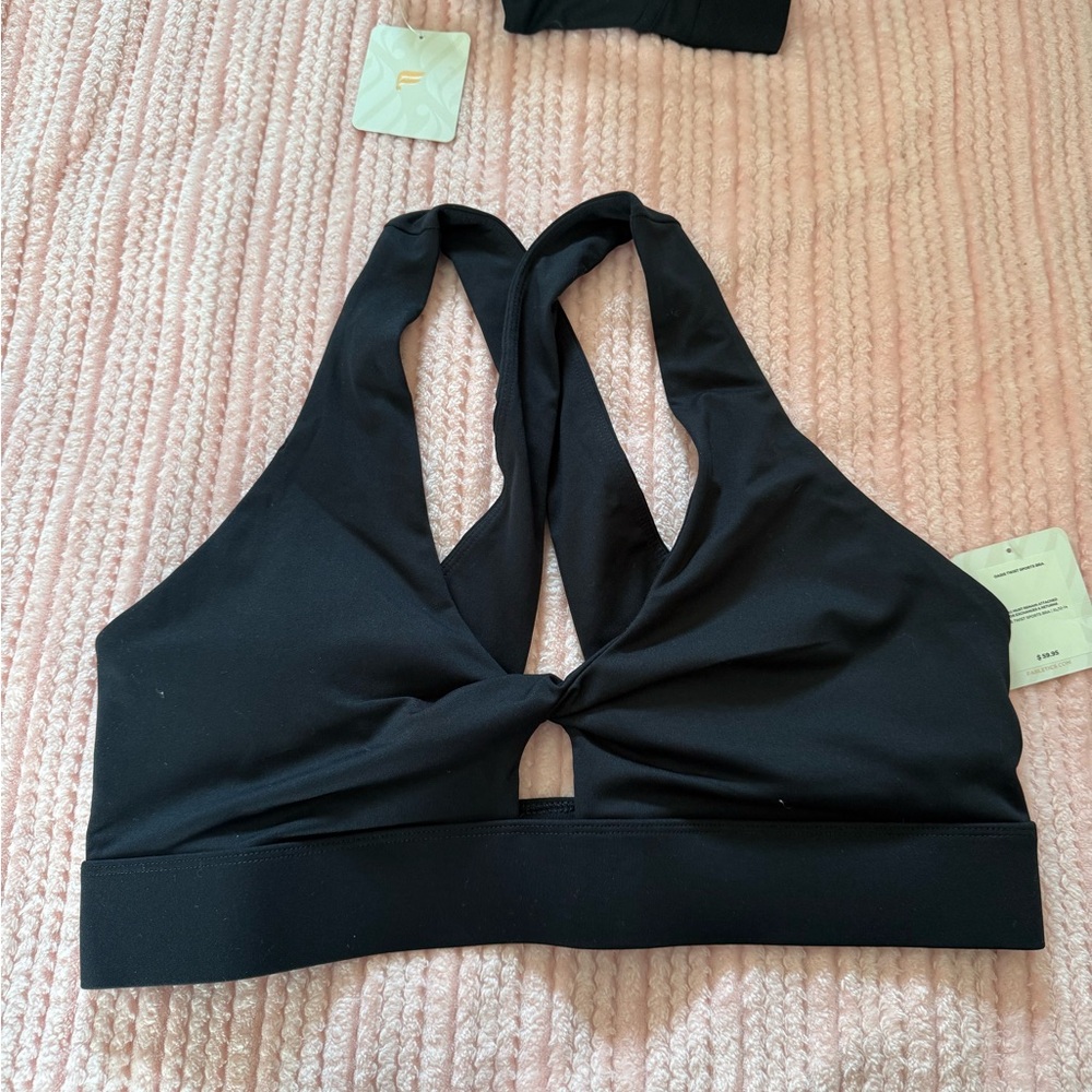 Fabletics Oasis Twist Sports Bra Black XL NWT sports bra workout